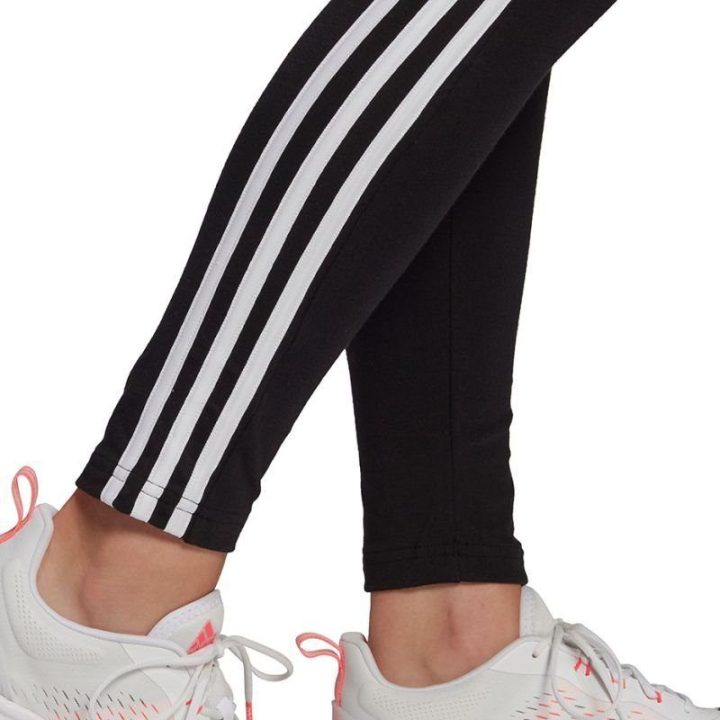 Moteriškos medvilninės tamprės su juostomis adidas Essentials, juodos