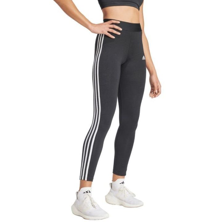 Moteriškos medvilninės tamprės su juostomis adidas Essentials, juodos
