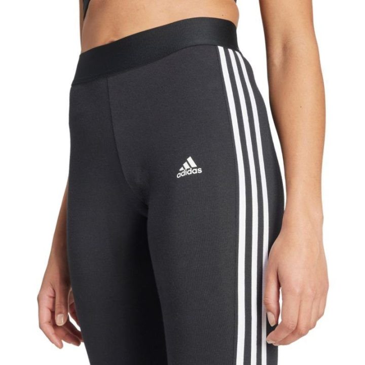 Moteriškos medvilninės tamprės su juostomis adidas Essentials, juodos