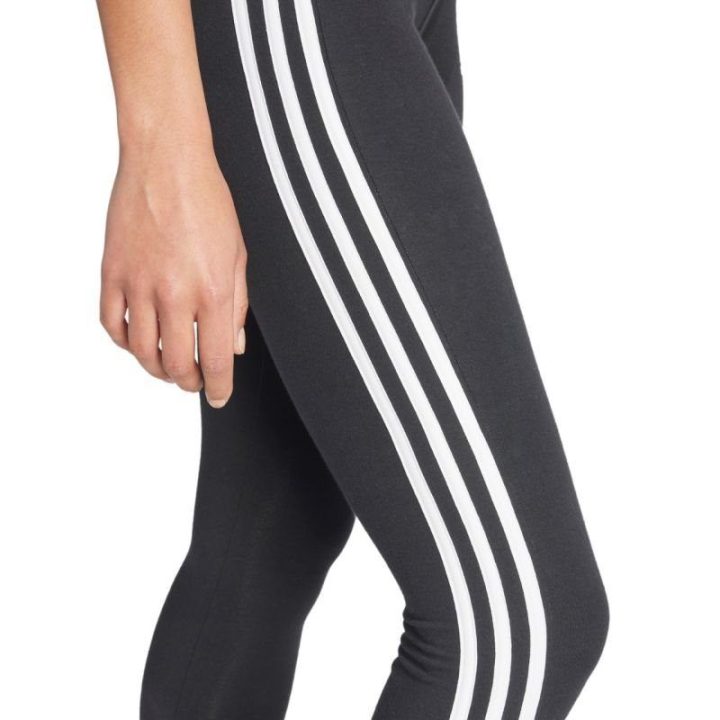 Moteriškos medvilninės tamprės su juostomis adidas Essentials, juodos