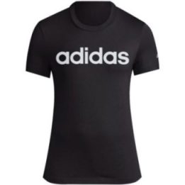 Moteriški medvilniniai marškinėliai adidas Essentials Slim, juodi