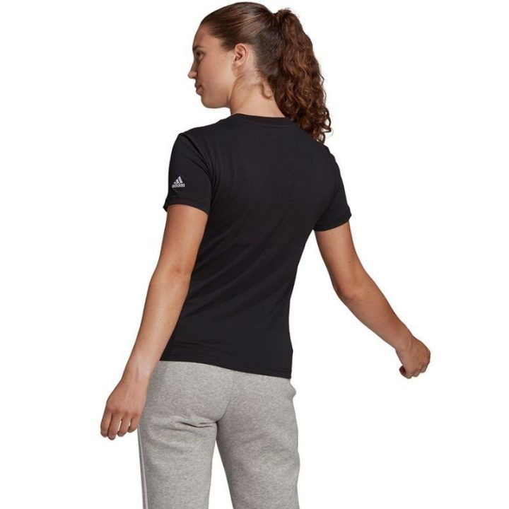 Moteriški medvilniniai marškinėliai adidas Essentials Slim, juodi