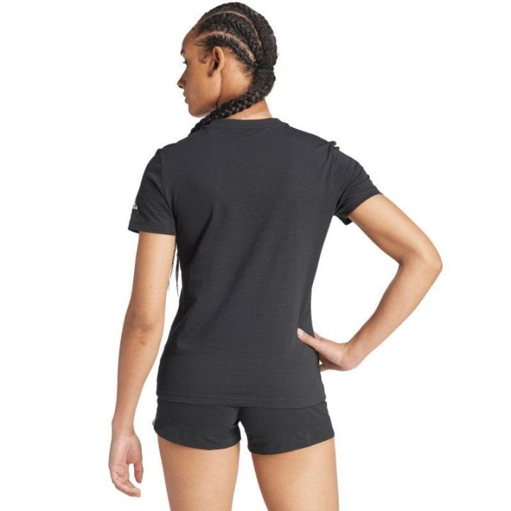 Moteriški medvilniniai marškinėliai adidas Essentials Slim, juodi