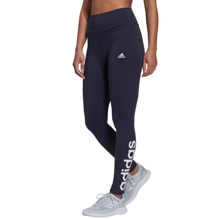 Moteriškos medvilninės tamprės adidas Essentials, tamsiai mėlynos