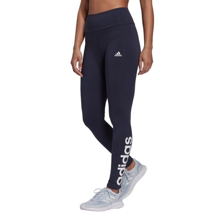 Moteriškos medvilninės tamprės adidas Essentials, tamsiai mėlynos