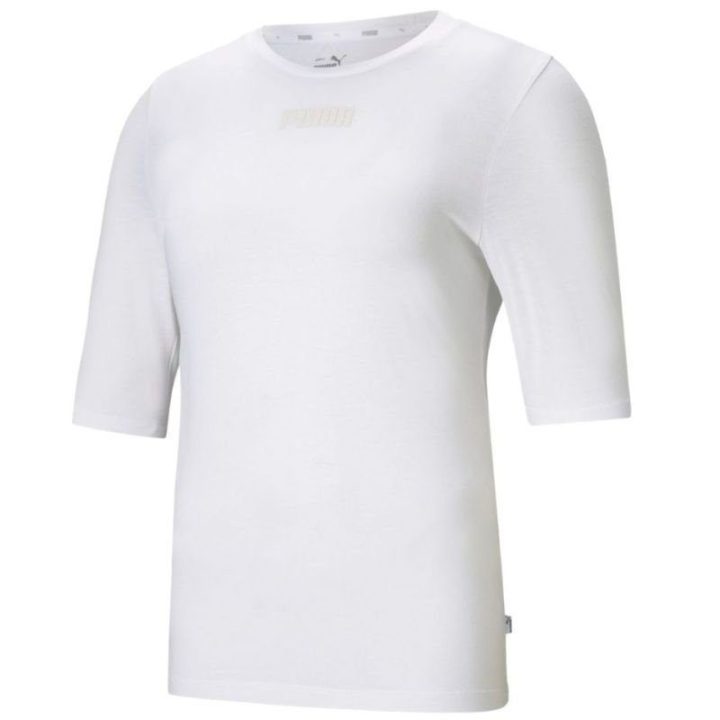 Moteriški medvilniniai marškinėliai Puma Modern Basics, balti