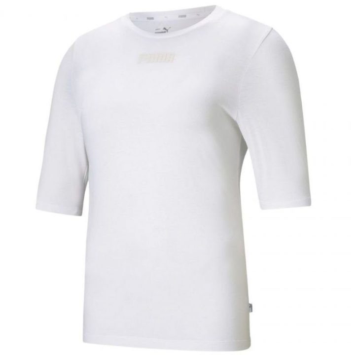 Moteriški medvilniniai marškinėliai Puma Modern Basics, balti
