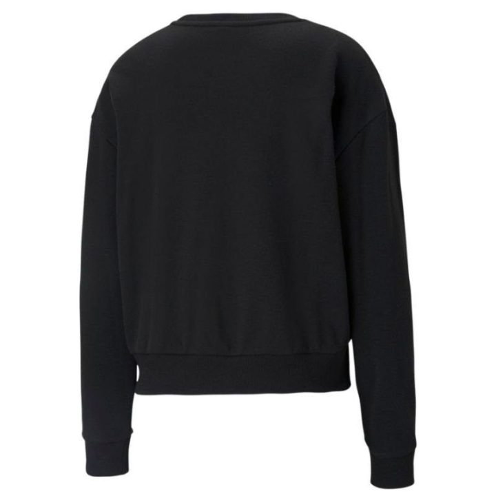 Moteriškas medvilninis džemperis Puma Modern Basics Crew, juodas