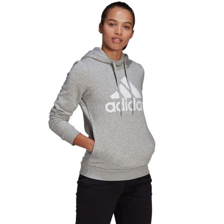 Moteriškas medvilninis džemperis adidas Lounwear Es, pilkas