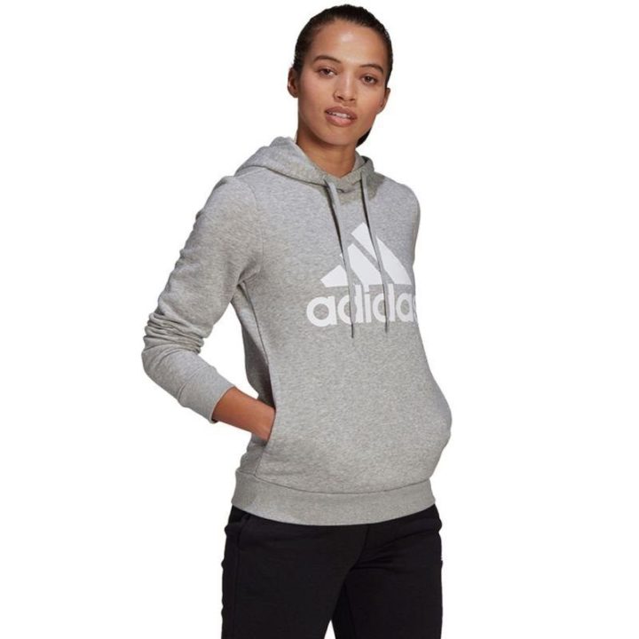 Moteriškas medvilninis džemperis adidas Lounwear Es, pilkas