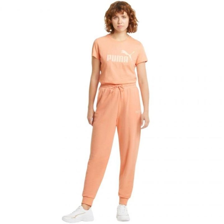 Moteriškos sportinės kelnės Puma Modern Basics High, persikinės