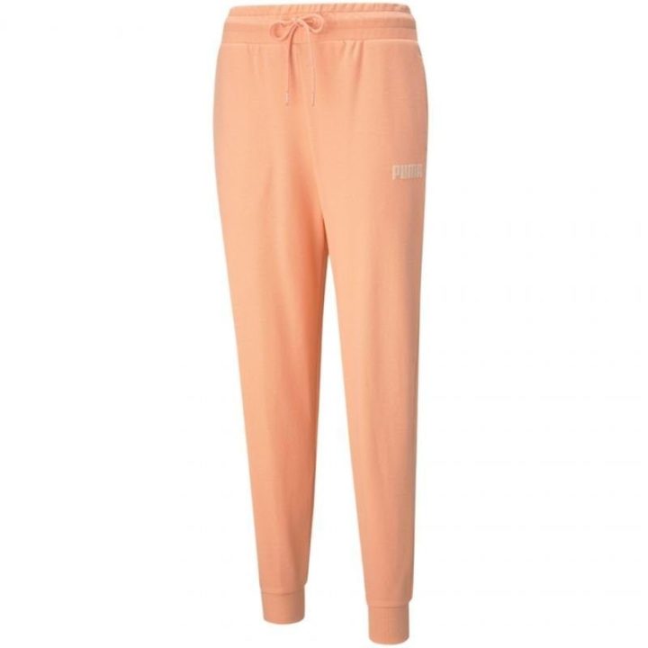 Moteriškos sportinės kelnės Puma Modern Basics High, persikinės
