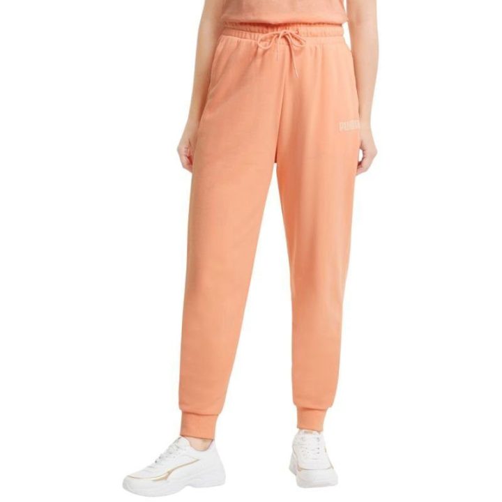Moteriškos sportinės kelnės Puma Modern Basics High, persikinės