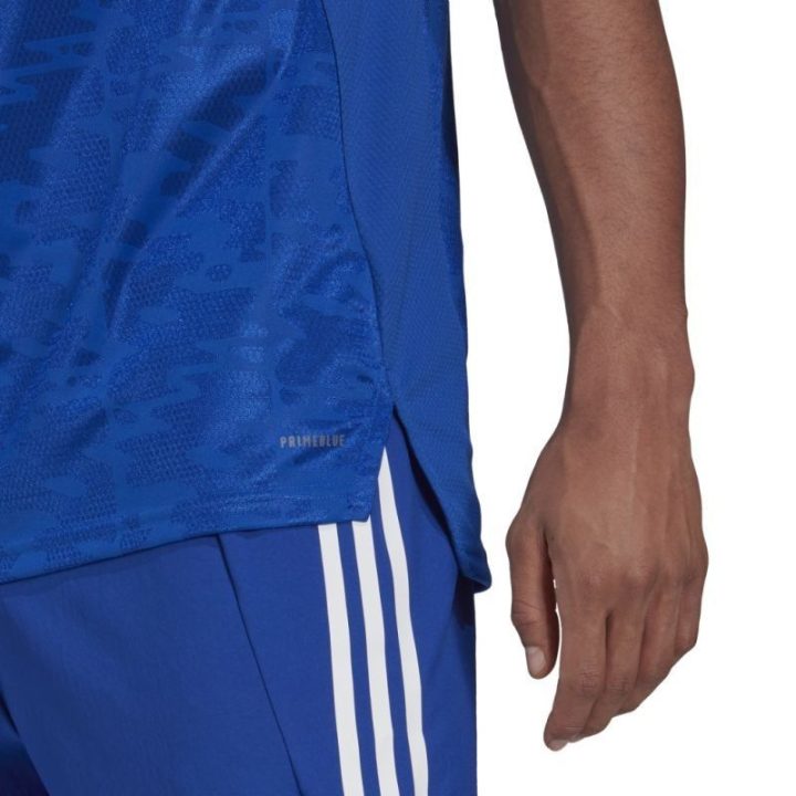 Vyriški marškinėliai su V formos iškirpte adidas Condivo 21, mėlyni