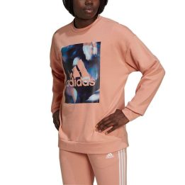 Moteriškas medvilninis džemperis adidas Youforyou, abrikosų