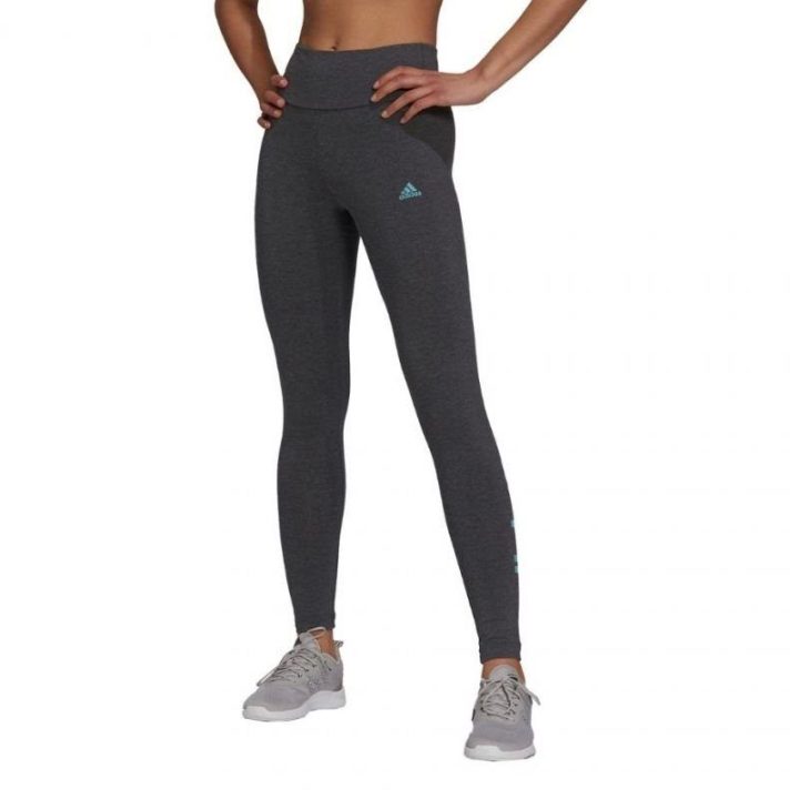 Moteriškos medvilninės tamprės adidas Loungwear Essentials, pilkos