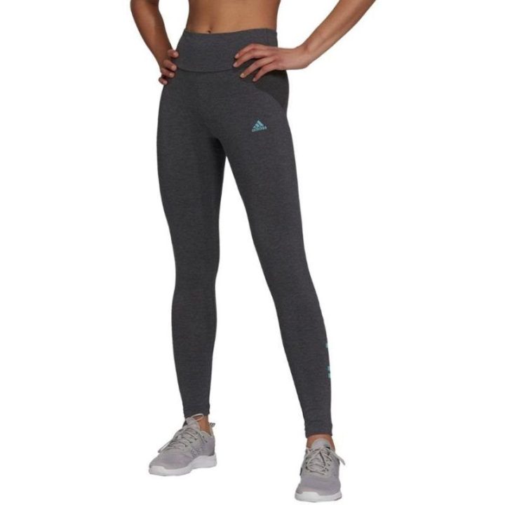 Moteriškos medvilninės tamprės adidas Loungwear Essentials, pilkos