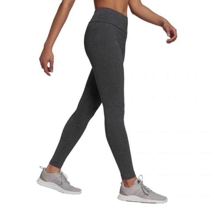 Moteriškos medvilninės tamprės adidas Loungwear Essentials, pilkos