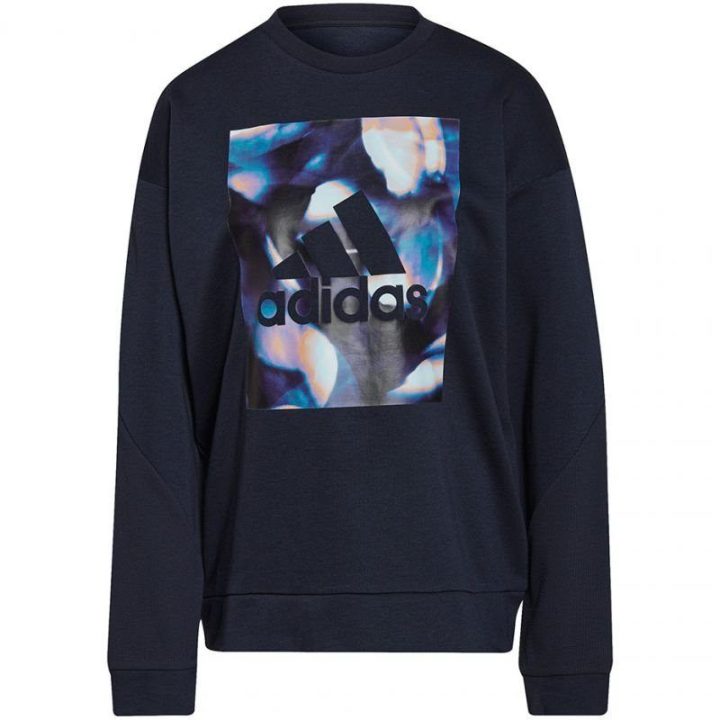 Moteriškas medvilninis džemperis adidas U4U Soft Knit, juodas