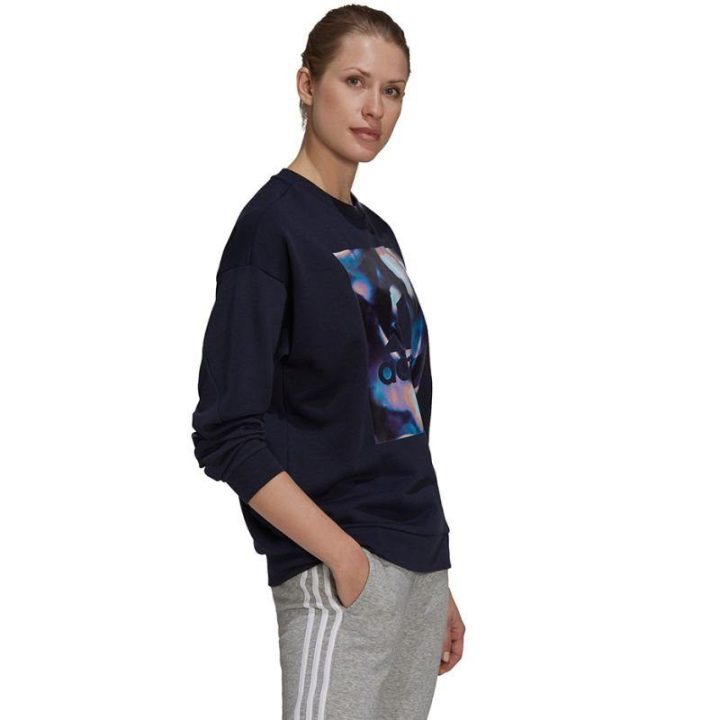 Moteriškas medvilninis džemperis adidas U4U Soft Knit, juodas