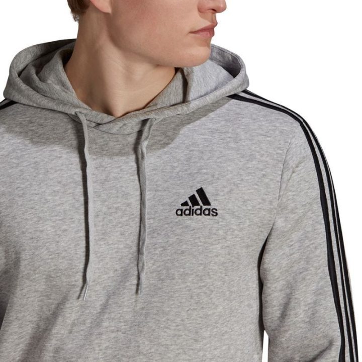 Vyriškas džemperis su gobtuvu adidas Essentials Fleece, pilkas