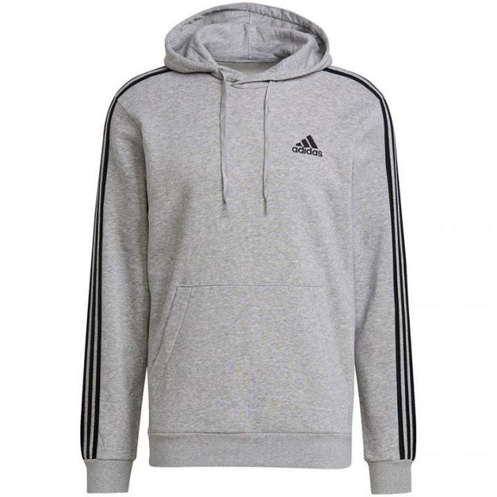 Vyriškas džemperis su gobtuvu adidas Essentials Fleece, pilkas