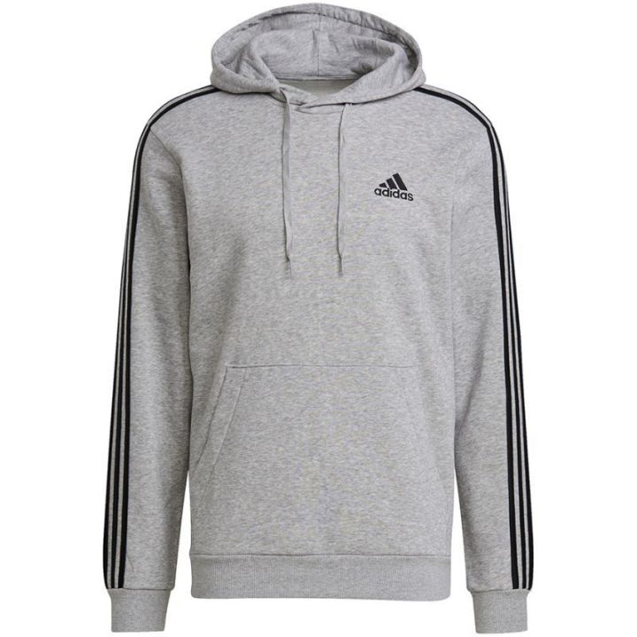 Vyriškas džemperis su gobtuvu adidas Essentials Fleece, pilkas