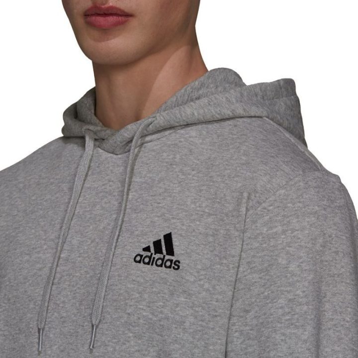 Vyriškas džemperis su kišene adidas Essentials Fleece, pilkas
