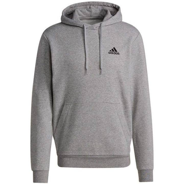 Vyriškas džemperis su kišene adidas Essentials Fleece, pilkas