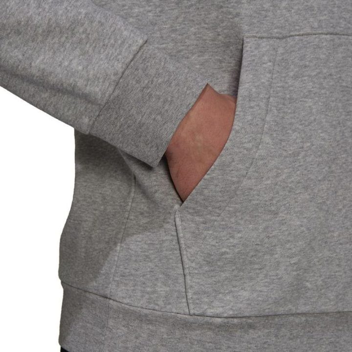 Vyriškas džemperis su kišene adidas Essentials Fleece, pilkas