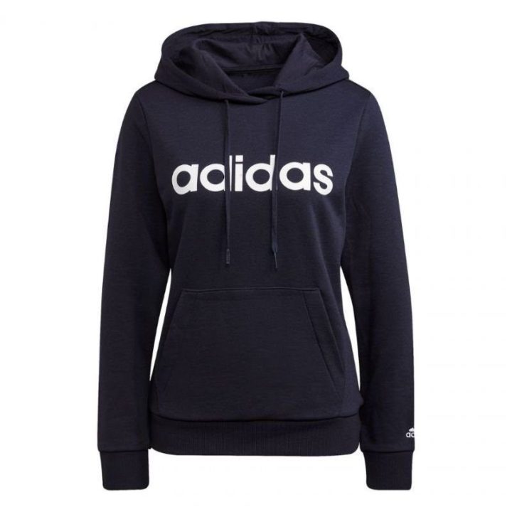 Moteriškas džemperis su gobtuvu adidas Essentials, tamsiai mėlynas