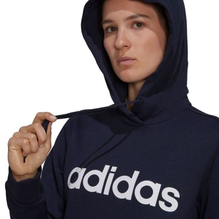 Moteriškas džemperis su gobtuvu adidas Essentials, tamsiai mėlynas