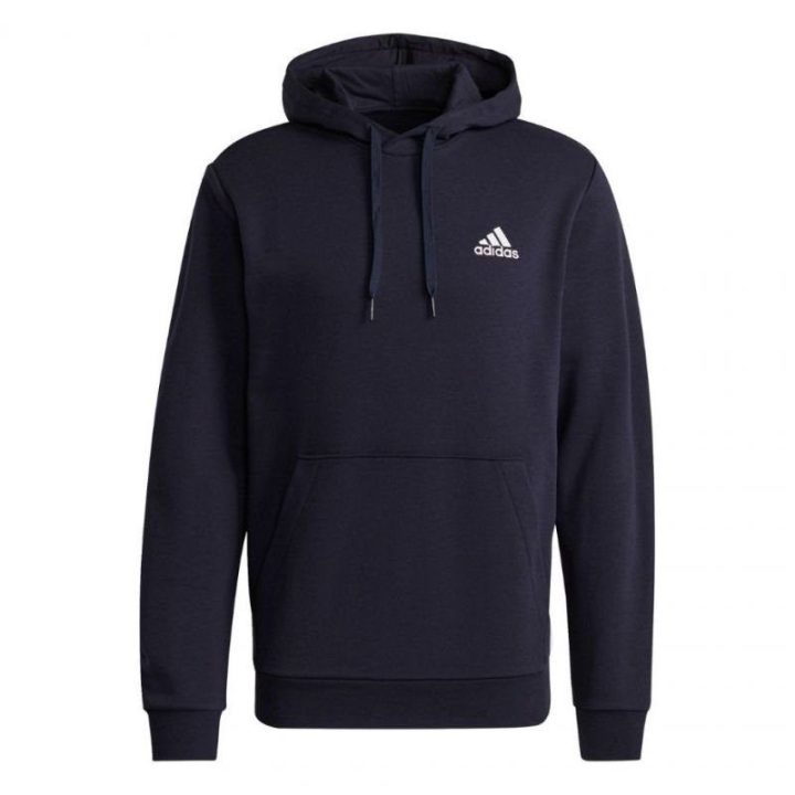 Vyriškas džemperis su gobtuvu adidas Essentials Fleece, tamsiai mėlynas