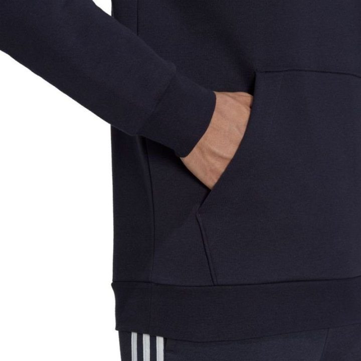 Vyriškas džemperis su gobtuvu adidas Essentials Fleece, tamsiai mėlynas