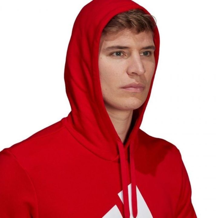 Vyriškas džemperis su gobtuvu adidas Essentials Big Logo, raudonas