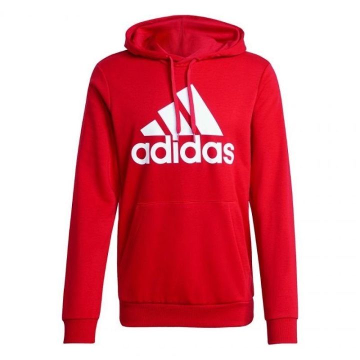 Vyriškas džemperis su gobtuvu adidas Essentials Big Logo, raudonas