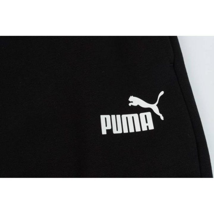 Moteriškos medvilninės sportinės kelnės Puma Ess, juodos