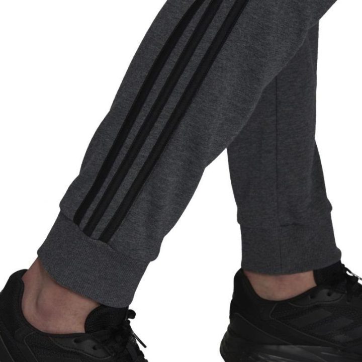 Vyriškos laisvo kirpimo sportinės kelnės adidas 3-Stripes, pilkos