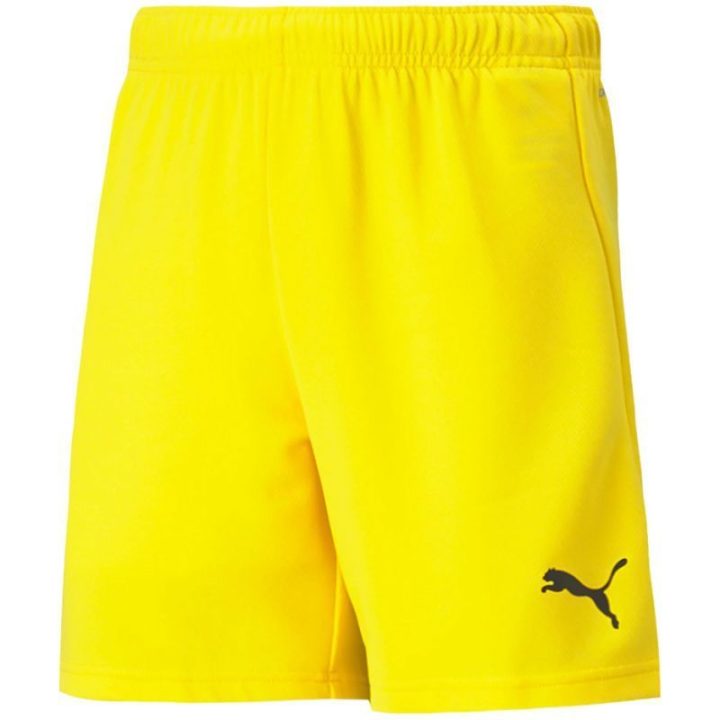 Vaikiški treniruočių šortai Puma teamRISE, geltoni