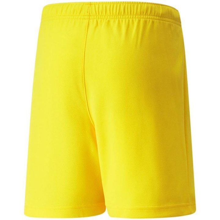 Vaikiški treniruočių šortai Puma teamRISE, geltoni