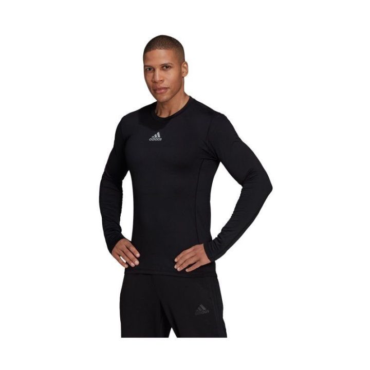 Vyriški kompresiniai termo marškinėliai adidas TechFit Warm, juodi