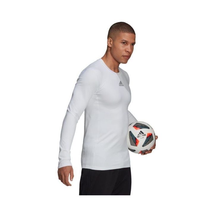 Vyriški termoaktyvūs marškinėliai adidas TechFit Warm, balti