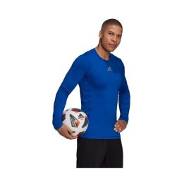 Vyriški termoaktyvūs marškinėliai adidas TechFit Warm, mėlyni