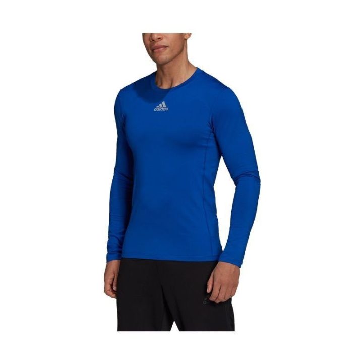 Vyriški termoaktyvūs marškinėliai adidas TechFit Warm, mėlyni