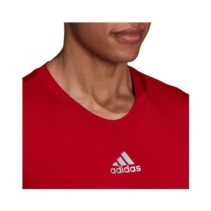 Vyriški pašiltinti termo marškinėliai adidas TechFit Warm, raudoni