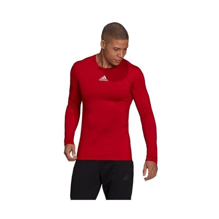 Vyriški pašiltinti termo marškinėliai adidas TechFit Warm, raudoni