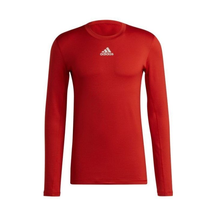 Vyriški pašiltinti termo marškinėliai adidas TechFit Warm, raudoni