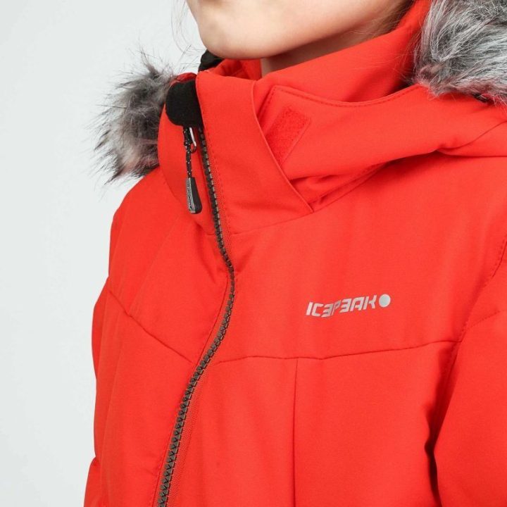 Neperšlampama slidinėjimo striukė mergaitėms Icepeak, raudona