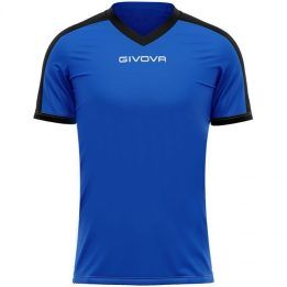 Vyriški marškinėliai Givova Revolution Interlock, mėlyni ir juodi