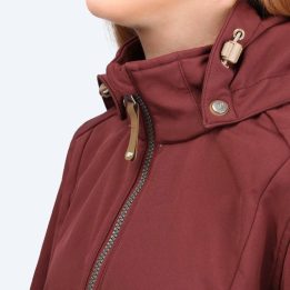 Moteriškas ilgas softshell paltas Icepeak Alexis, bordo